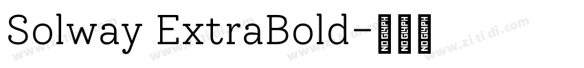 Solway ExtraBold字体转换
